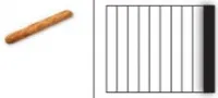 Grille téflon avec couteau en plastique 10 divisions ; 250 - 600gr ; 50x415mm